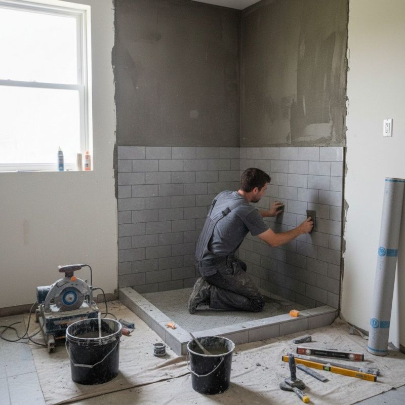Shower Window Installation detail